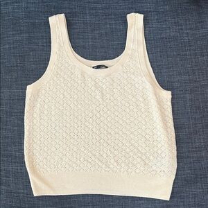 Gap Cream Sleeveless Knit Top
